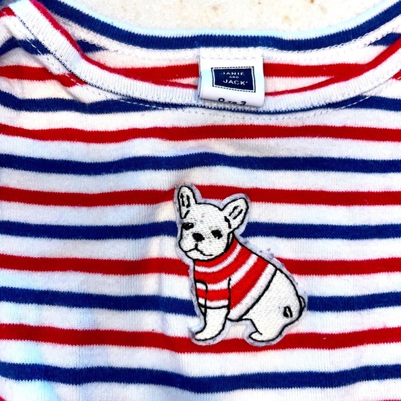 Janie and Jack Striped Onesie and Blue Pants Set - Picture 2 of 3